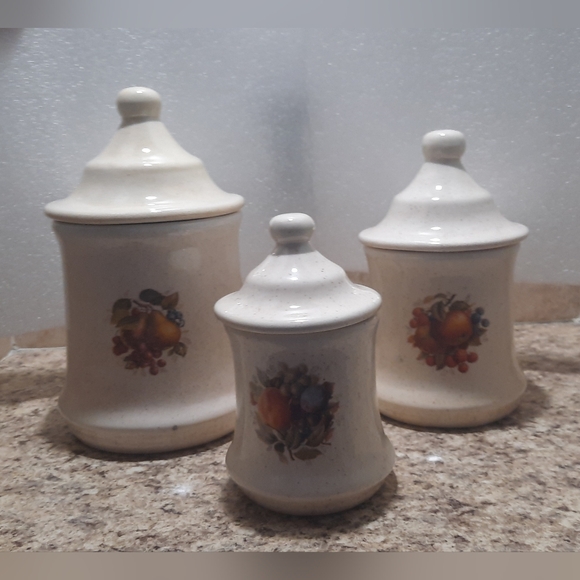 Ceramic Fruit Design Canister Set - Picture 2 of 4